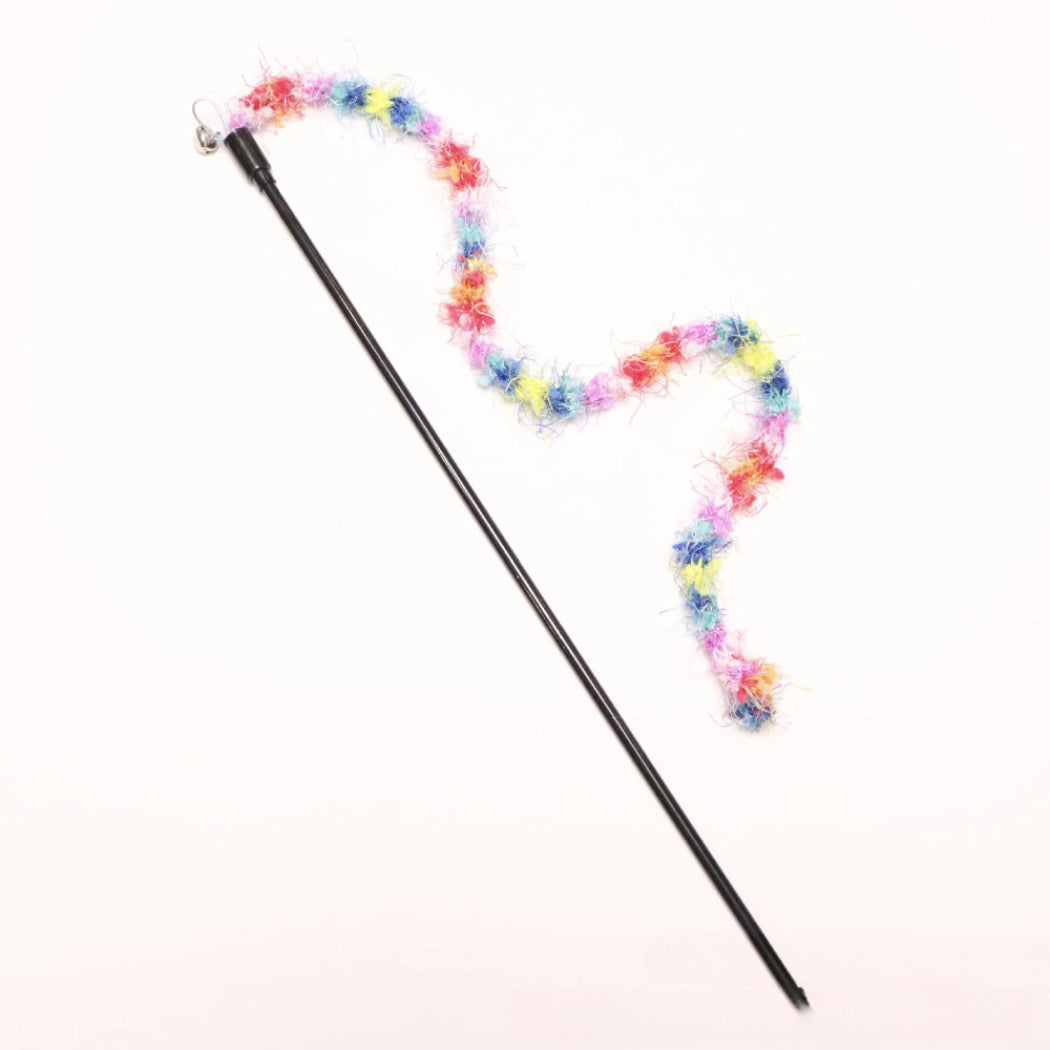 Moo - Colorful Fuzzy String Cat Teaser Wand