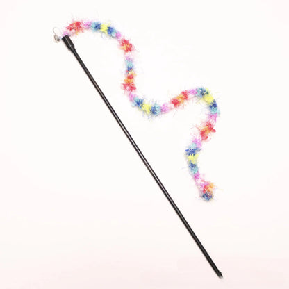 Moo - Colorful Fuzzy String Cat Teaser Wand
