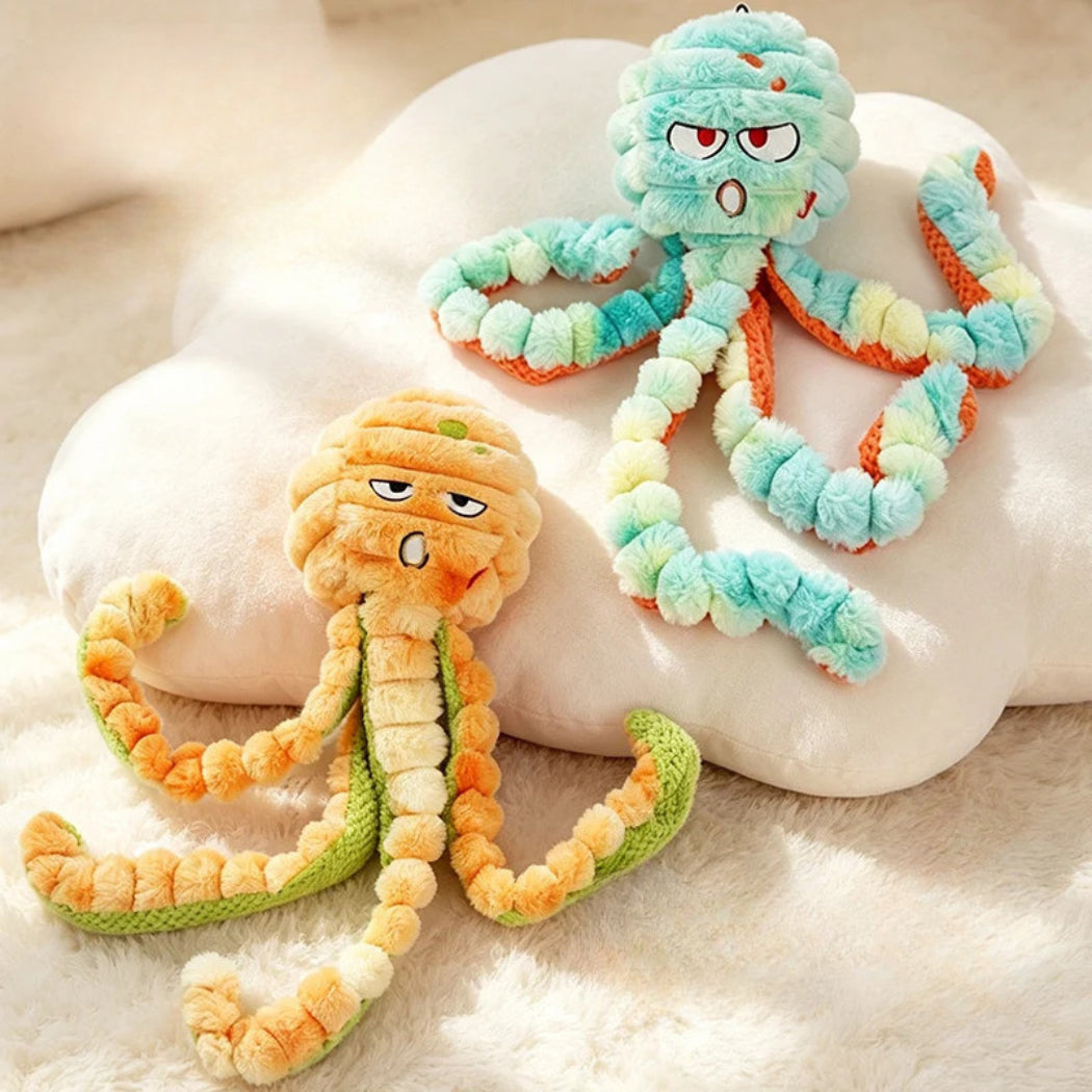 Petkin - Plush Octopus Dog Toy