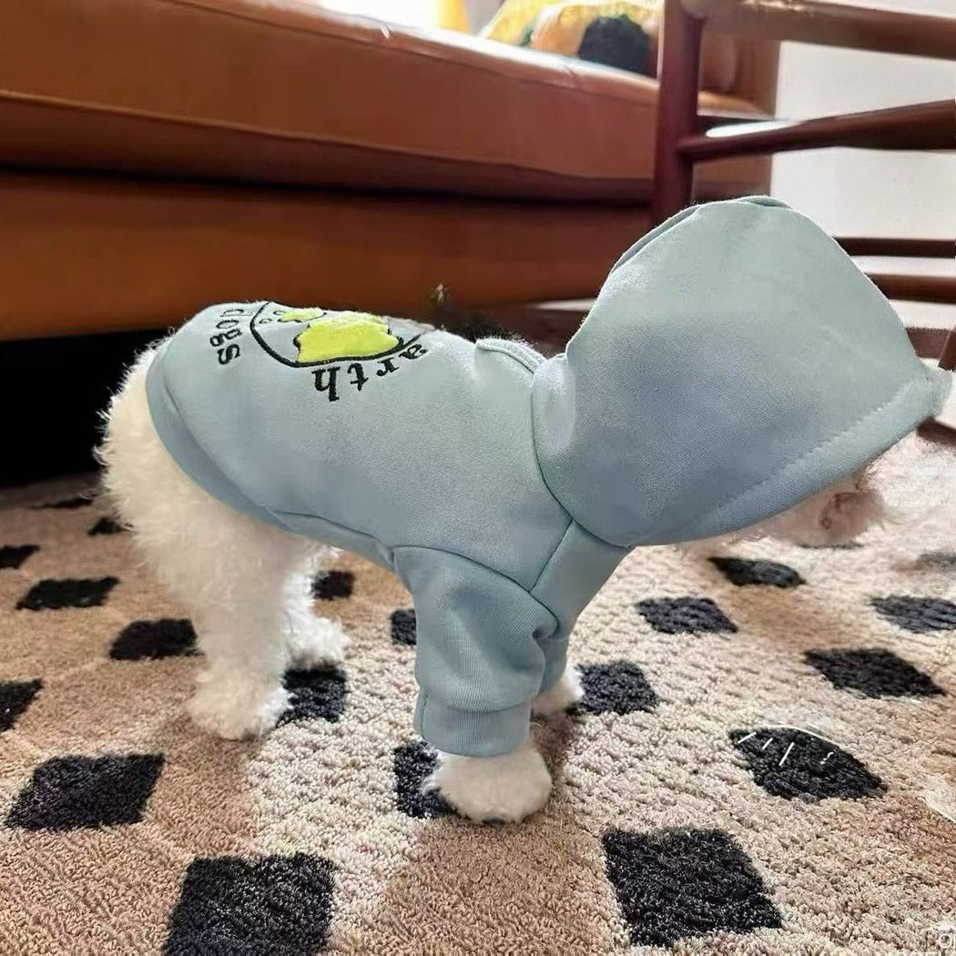 Ozzie - Planet Print Dog and Cat Hoodie Sweatshirt