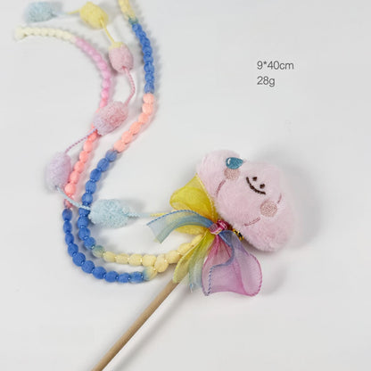 Moo - Cartoon Plush Character Teaser Cat Wand Toy
