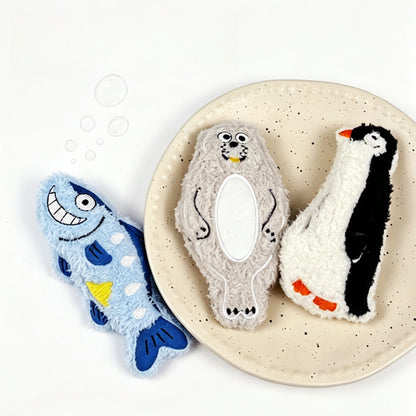 Moo - Ocean Animal Shape Plush Crinkle Cat Toy