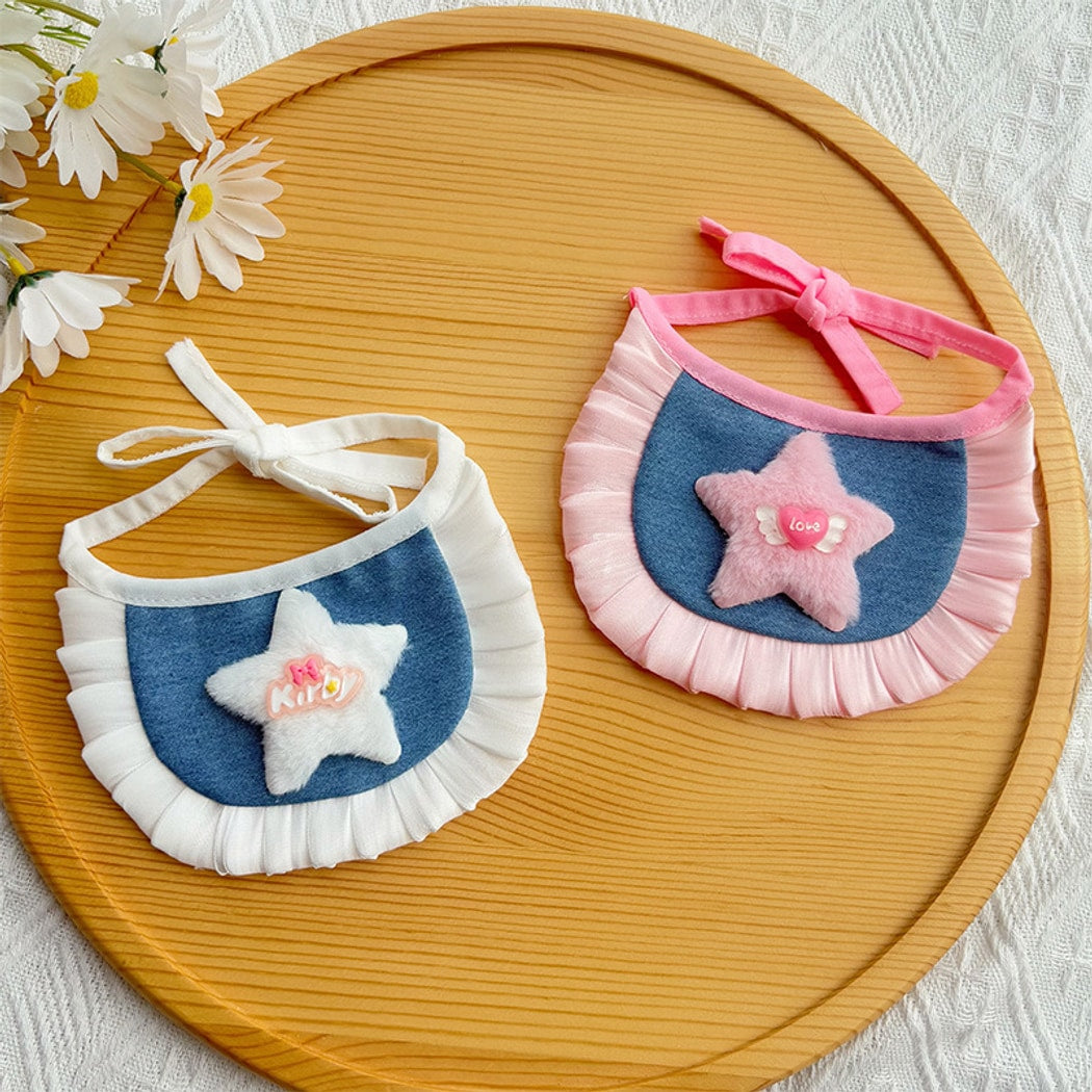 Mokka - Denim Style Star Decorative Pet Bib