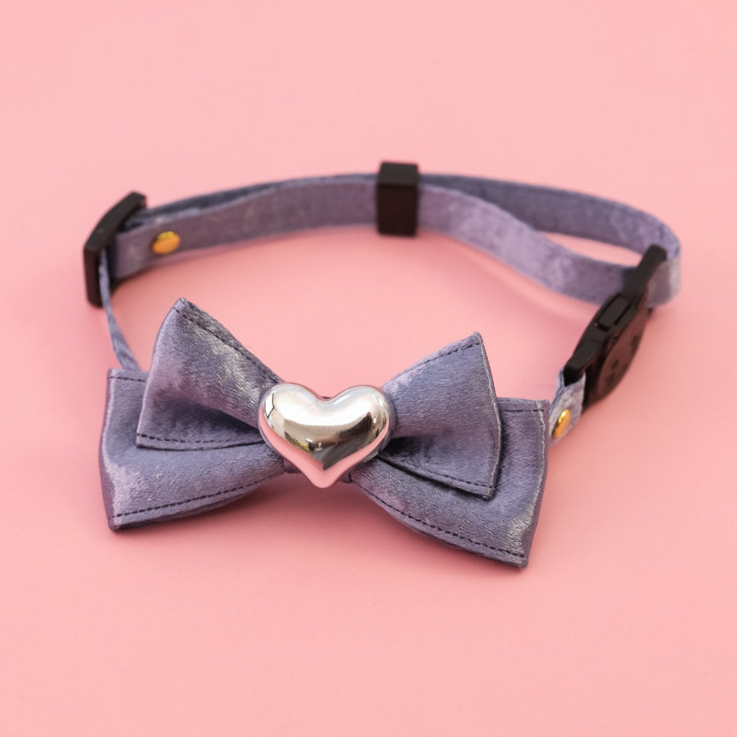 Mokka - Decorative Heart Accent Cat Bow Tie Collar