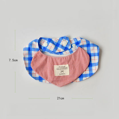 Mokka - Rustic Red and Blue Plaid Pet Bib