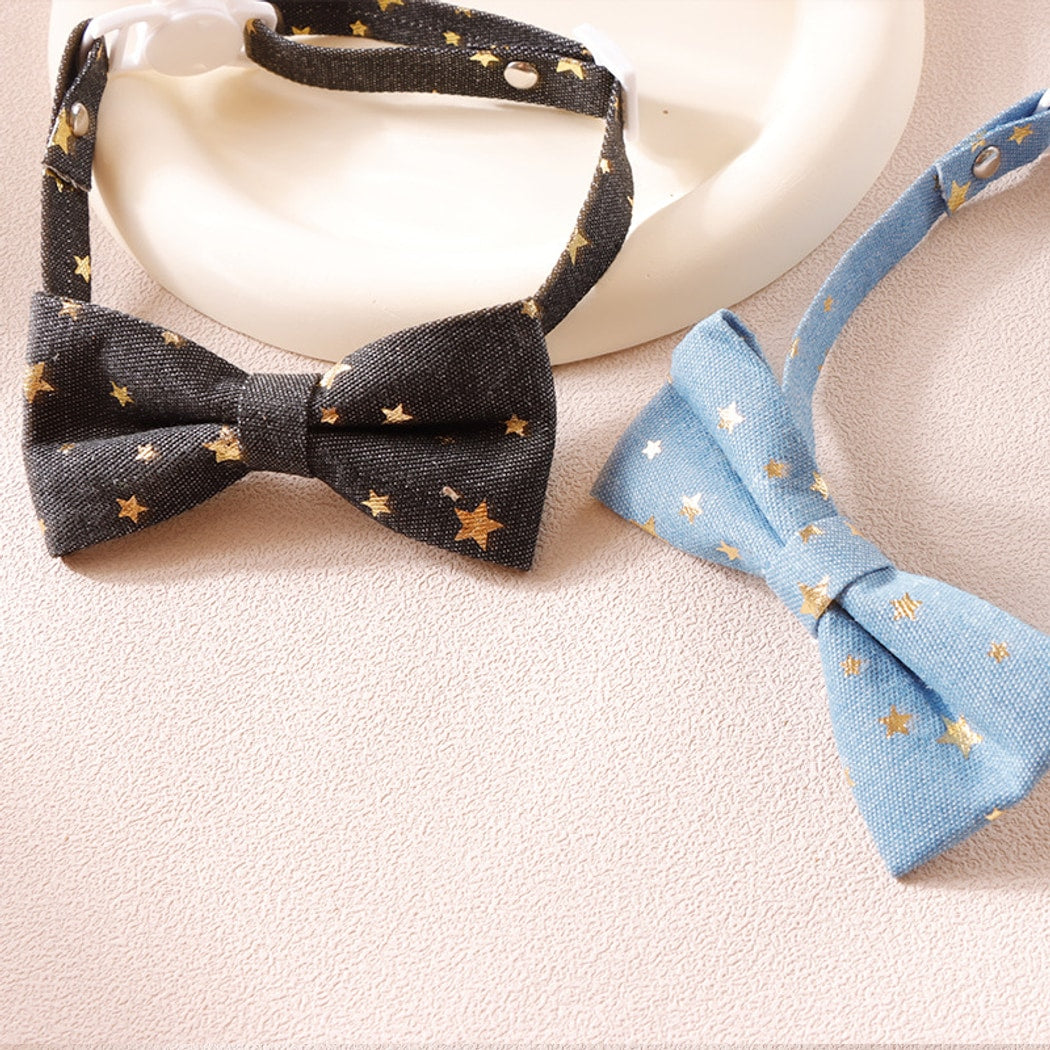 Mokka - Simple Style Star Pattern Bow Cat Collar