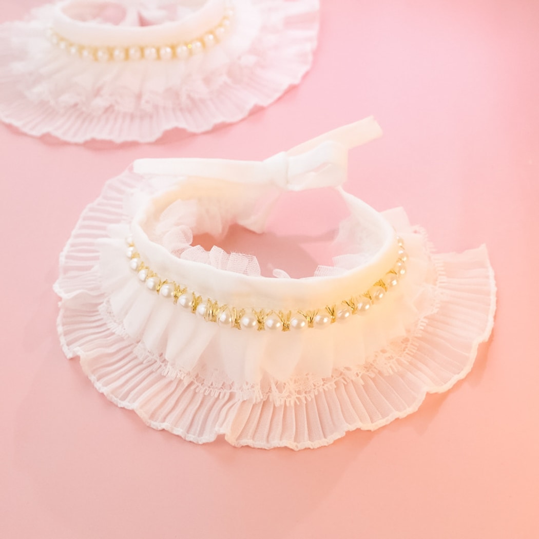 Mokka - Lace Ruffle Princess Style Cat Collar