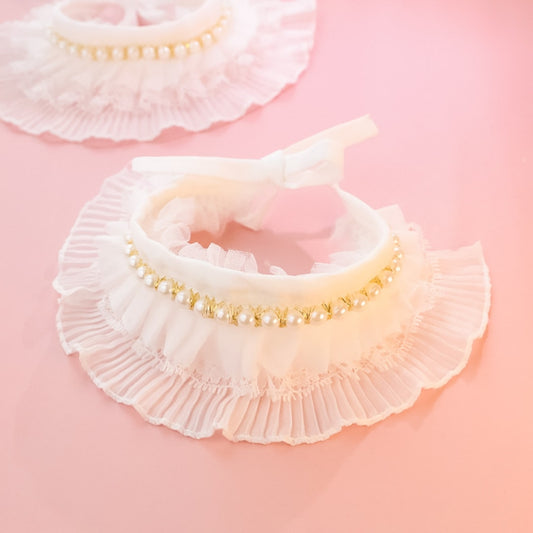 Mokka - Lace Ruffle Princess Style Cat Collar