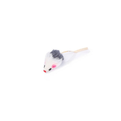 Moo - Mouse Shape with Ribbon Tail Cat Toy