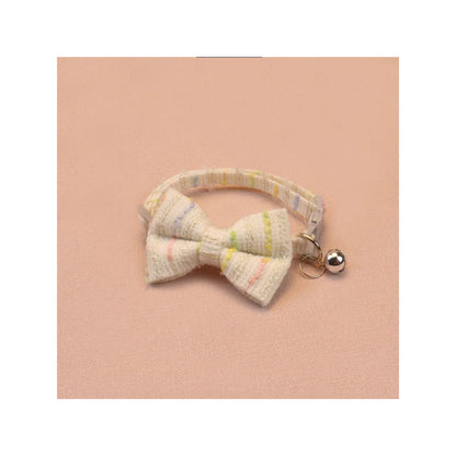 Mokka - Multicolor Tweed Bow Breakaway Cat Collar