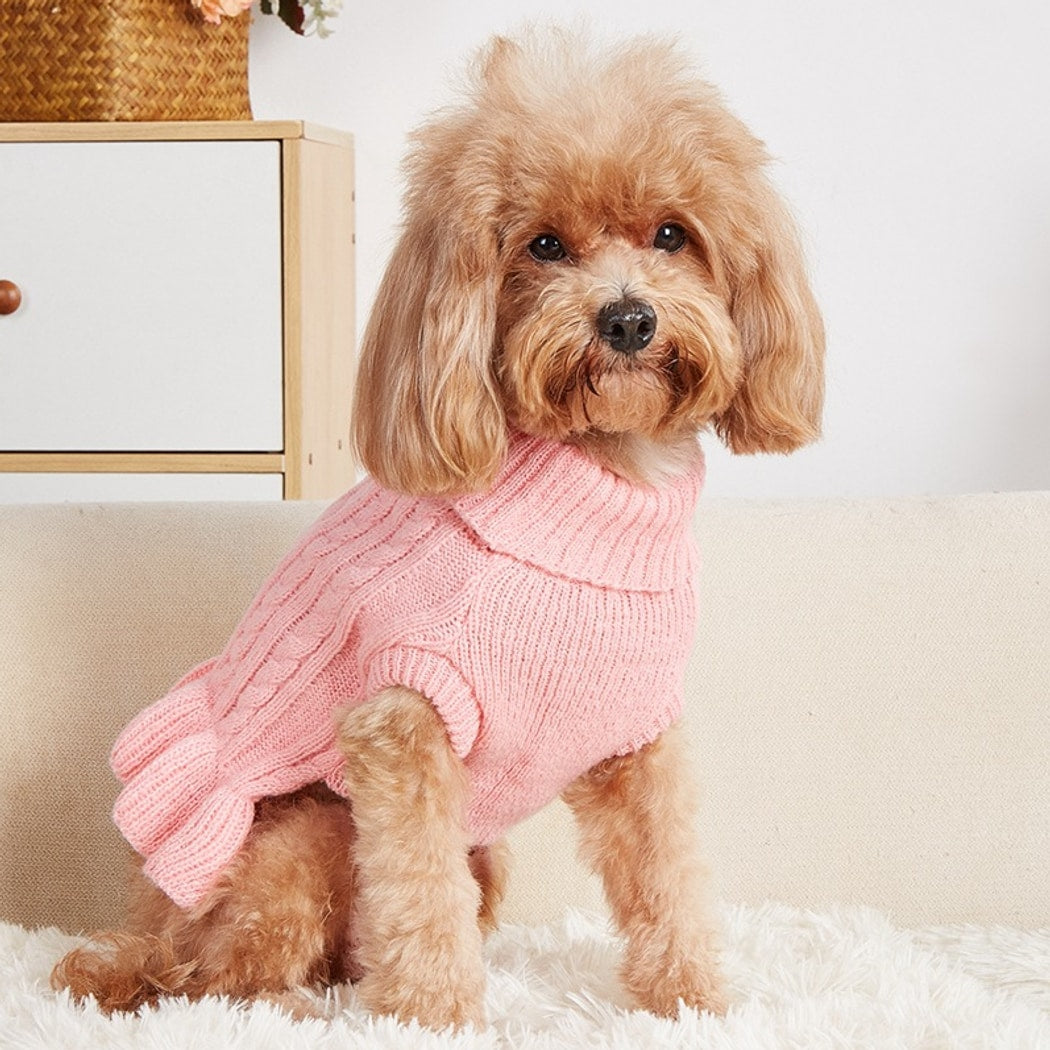 Ozzie - Turn-Down Ruffle Hem Pet Dress