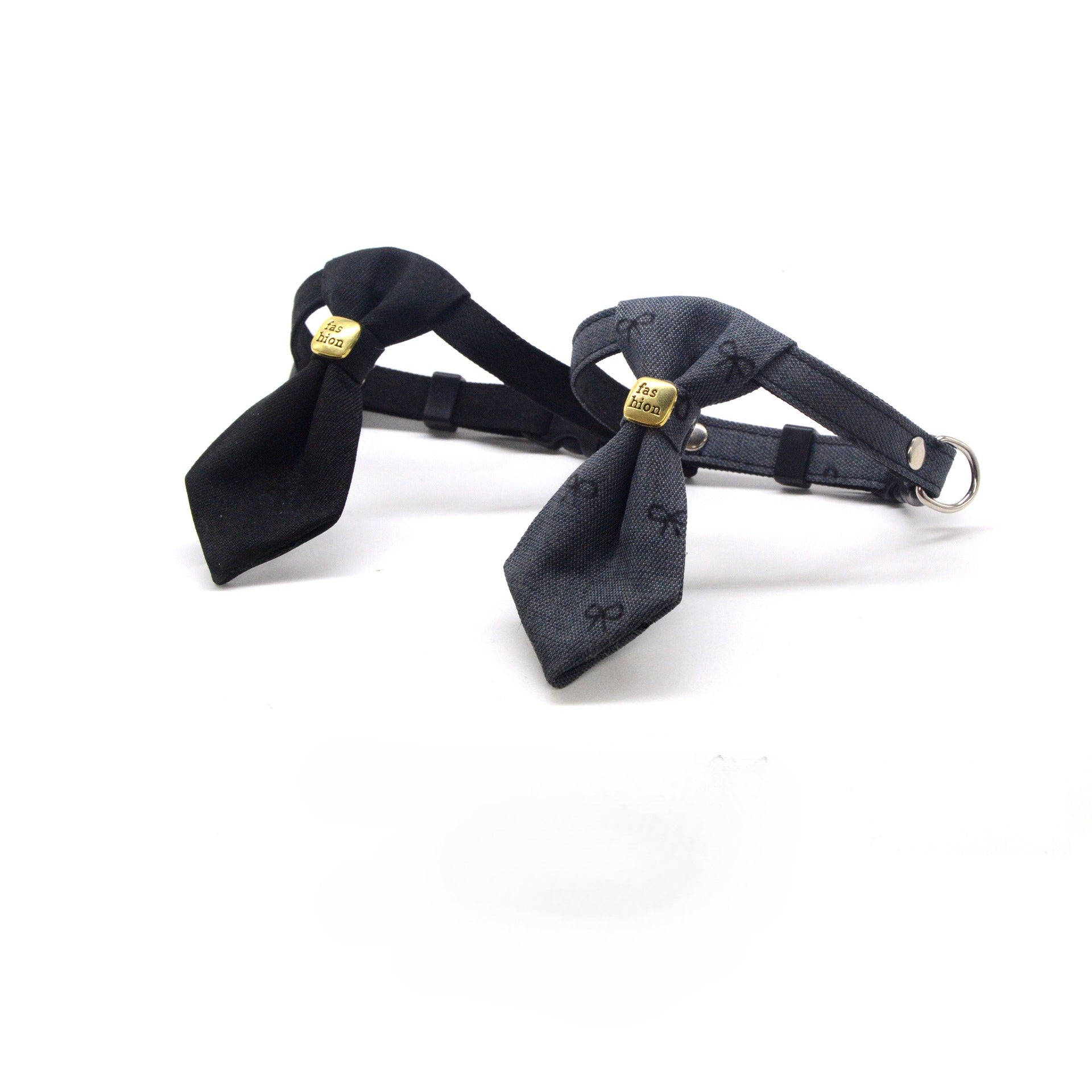 Mokka necktie breakaway cat collar in brown with adjustable strap and safety release