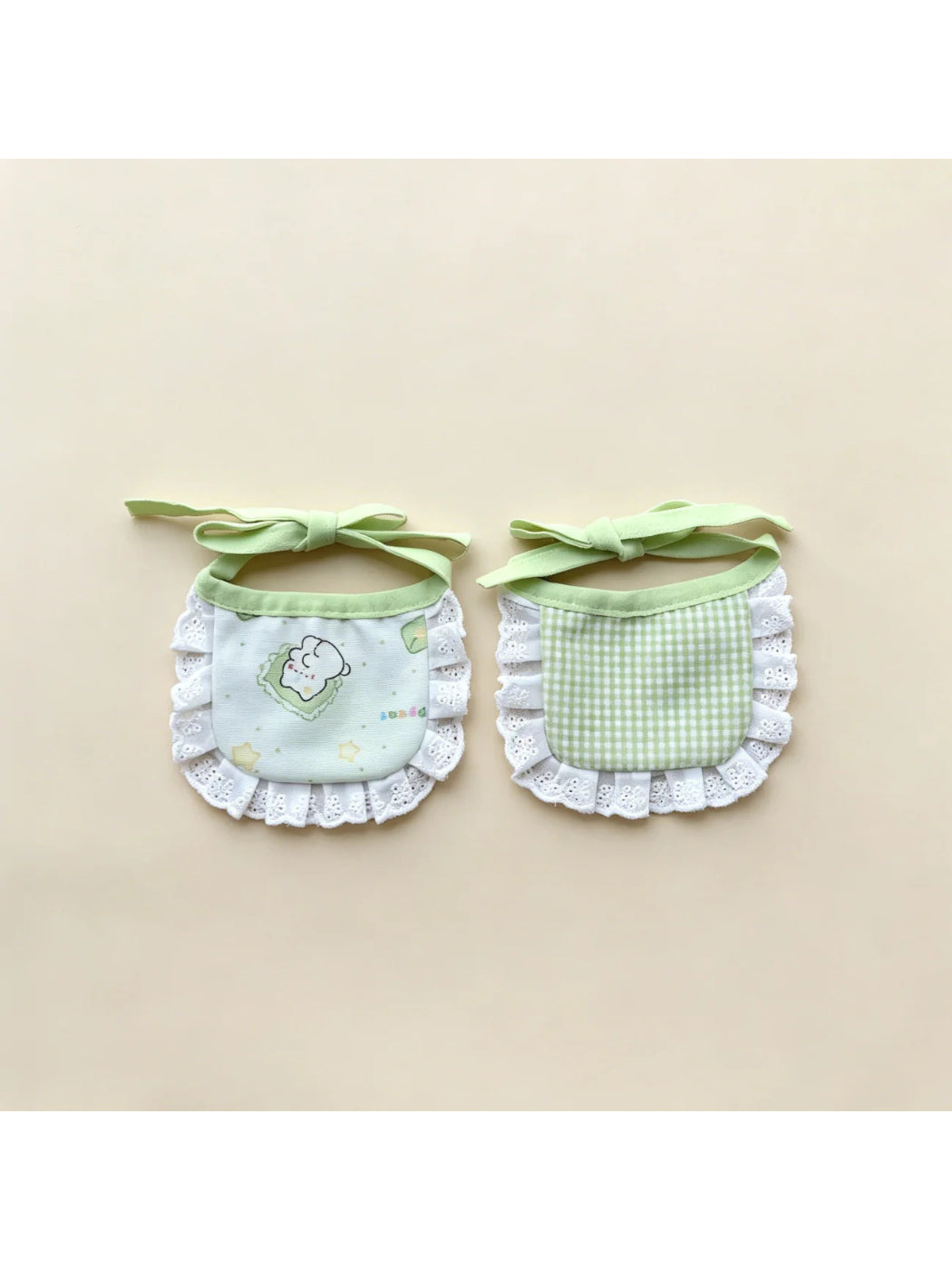 Mokka - Patterned Eyelet-Lace Ruffle Cat Neckwear