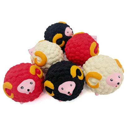 Petkin - Bouncy Ram Rubber Squeaky Toy