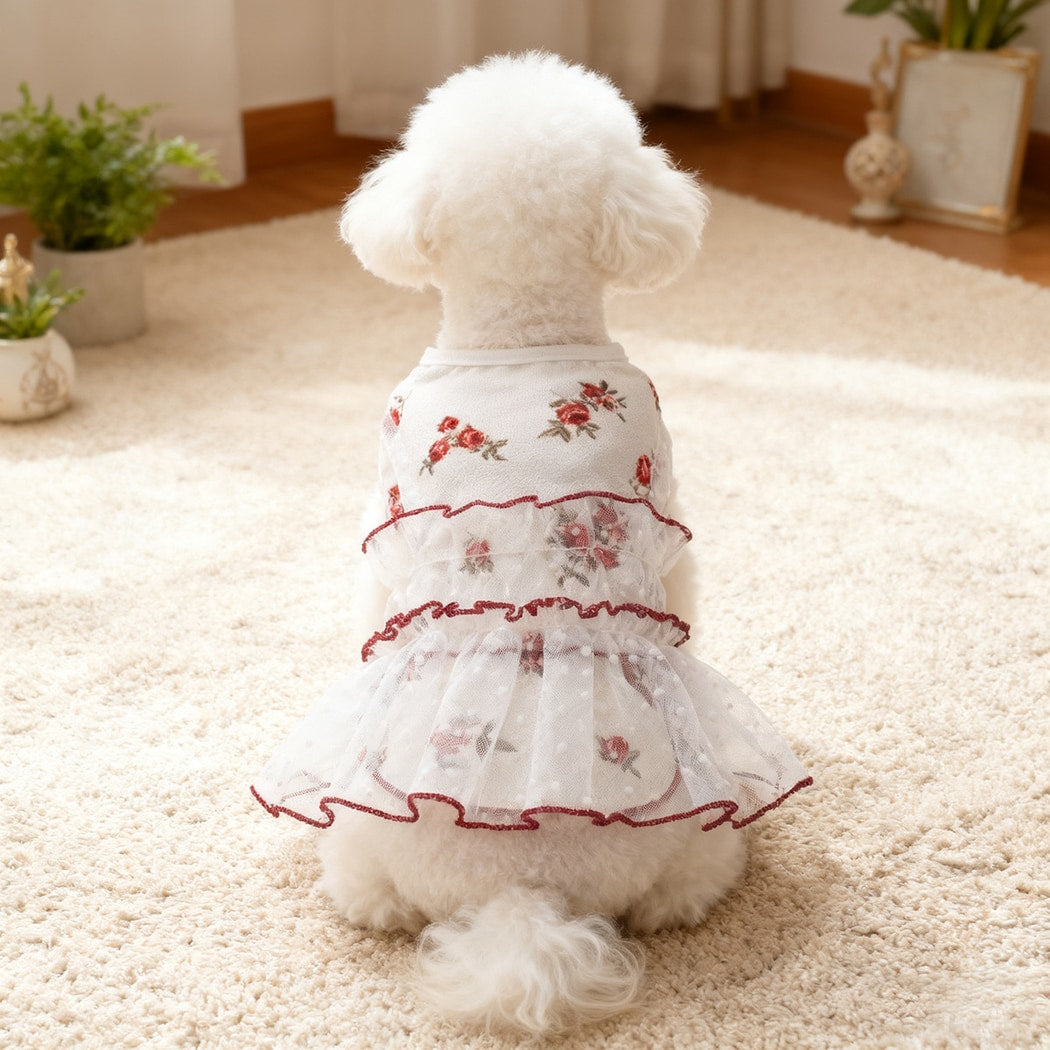 Ozzie - Floral Print Princess Style Pet Dress