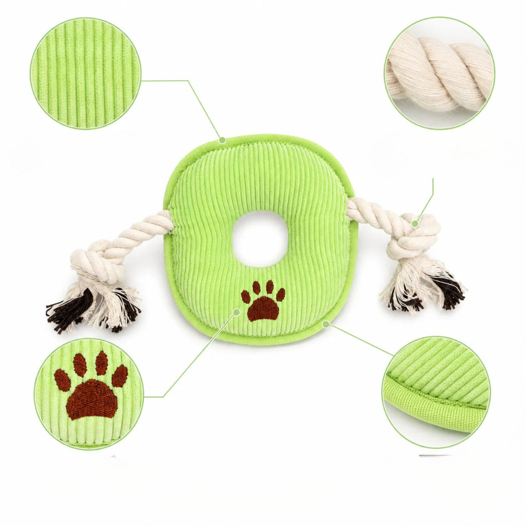 Petkin Green Paw Rope Dog Toy
