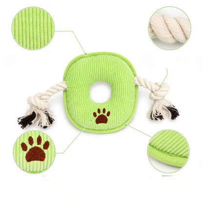 Petkin Green Paw Rope Dog Toy