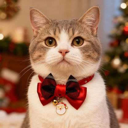 Christmoo - Christmas Bow Pattern Cat Collar