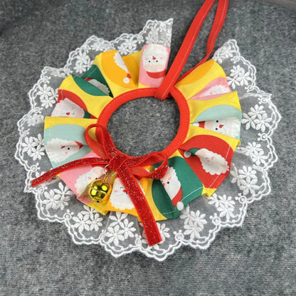 Mokka - Scalloped Lace-Look Bow Pet Neckwear