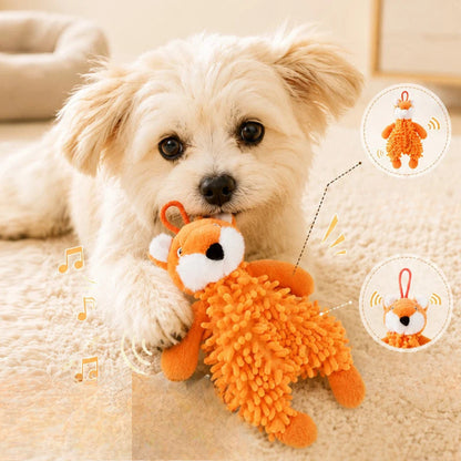 Petkin - Shaggy Fox Bunny & Monkey Plush Dog Toy