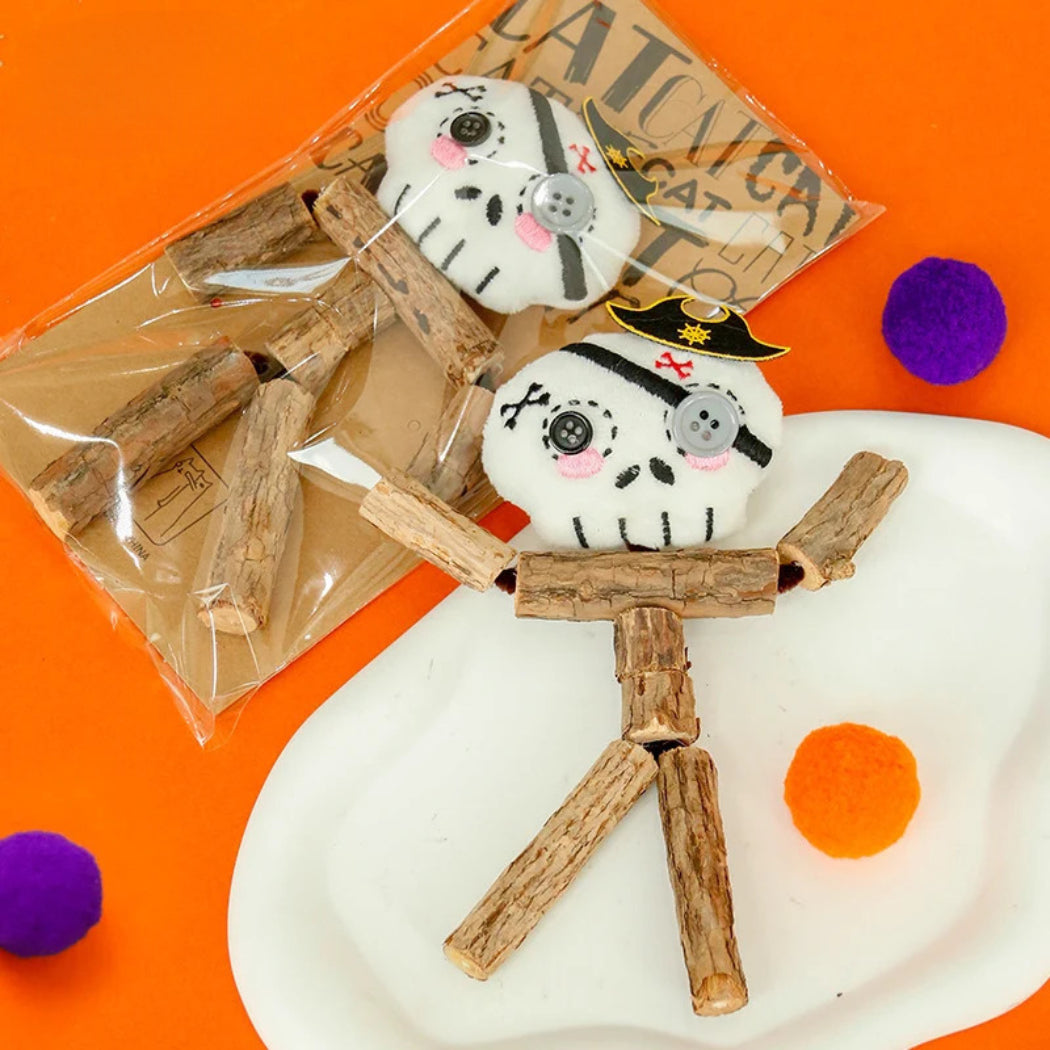 Petkin - Halloween Wooden Cat Toy