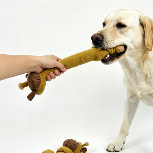 Petkin - Plush Giraffe Interactive Dog Toy