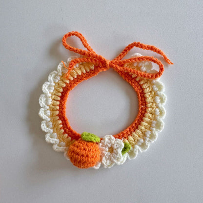 Mokka - Floral Fruit Crochet Pet Collar