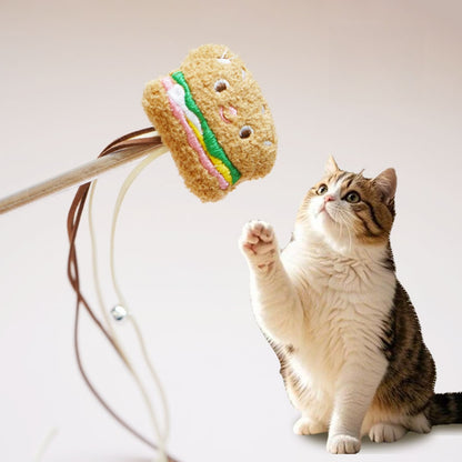 Moo - Cookie and Hamburger Shapes Cat Wand Toy
