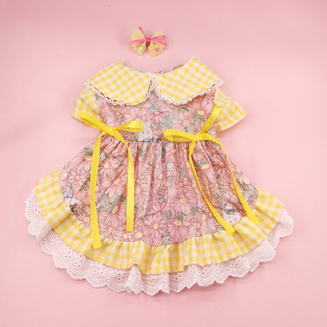 Ozzie - Pink Floral Pattern Pet Dress