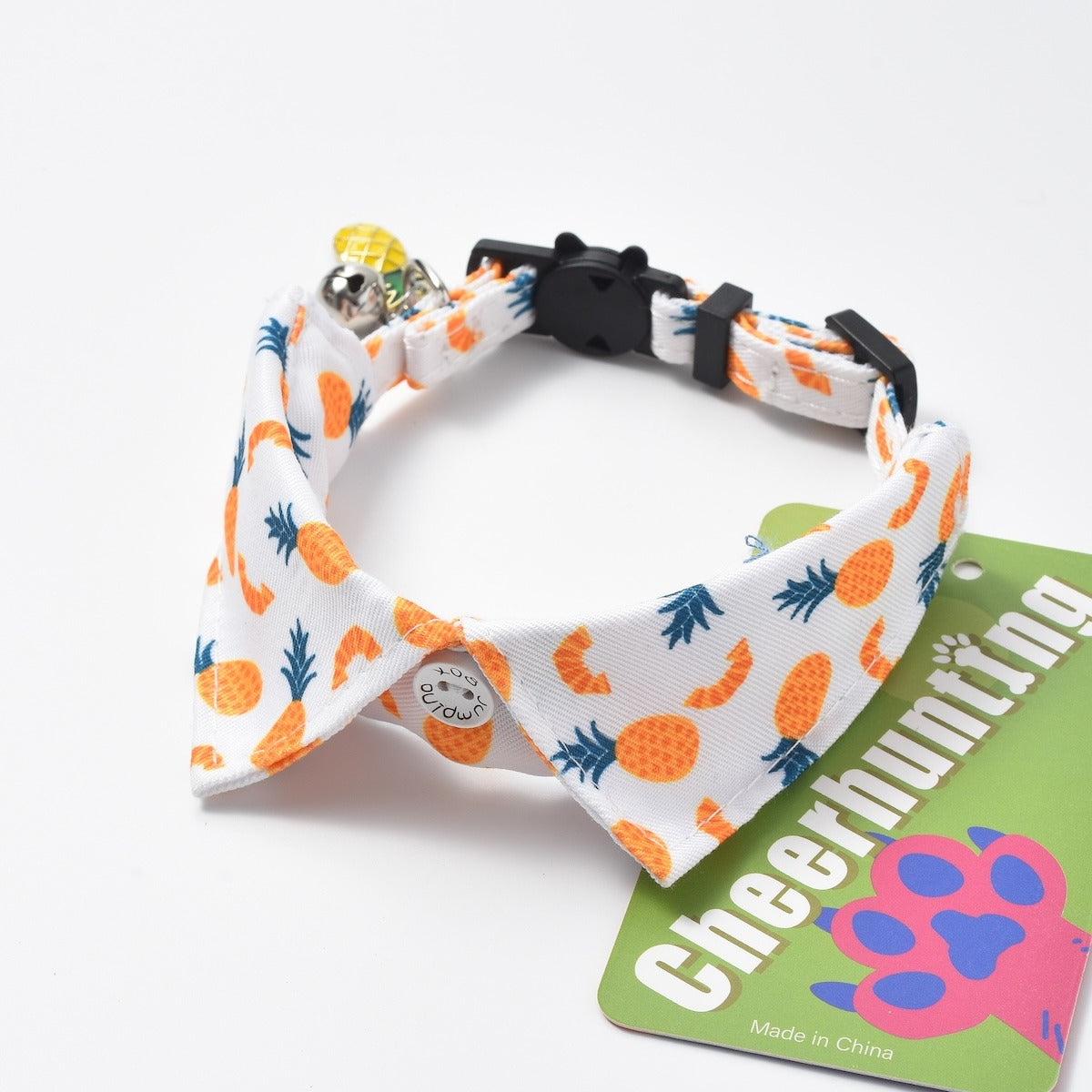 Mokka Flowal Cat Collar shown from above on a neutral surface