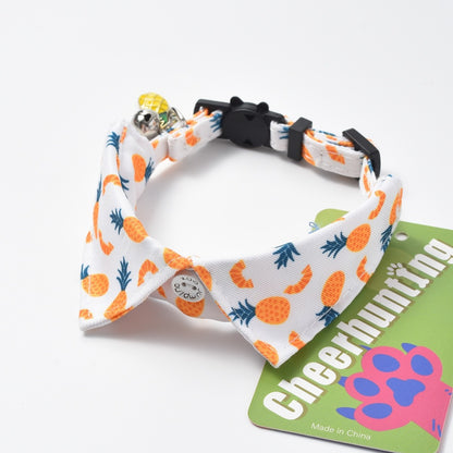 Mokka Flowal Cat Collar shown from above on a neutral surface