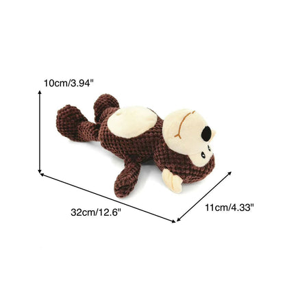 Petkin – Plush Monkey Squeaky Dog Toy