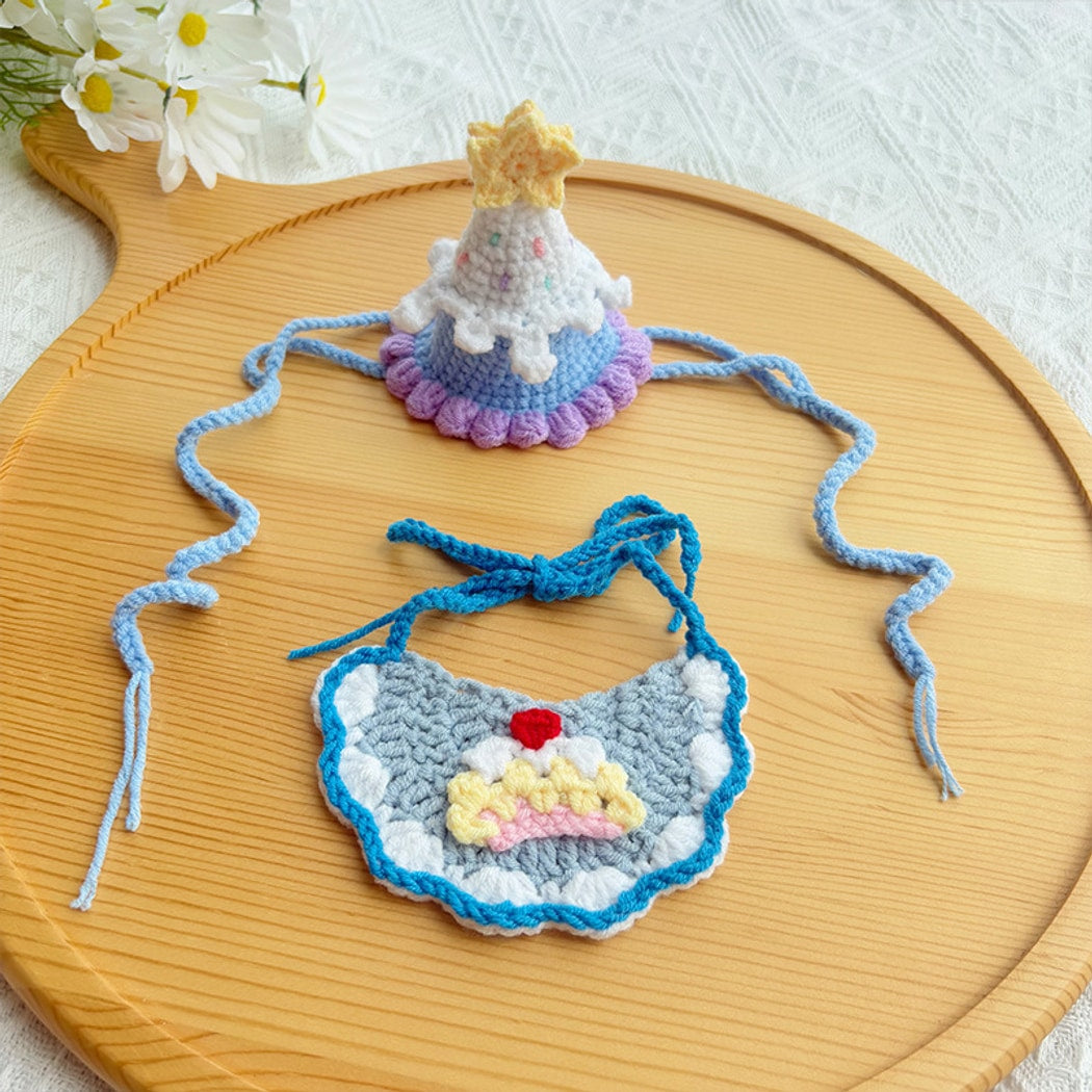Mokka - Birthday Cake Pet Bib and Hat Set
