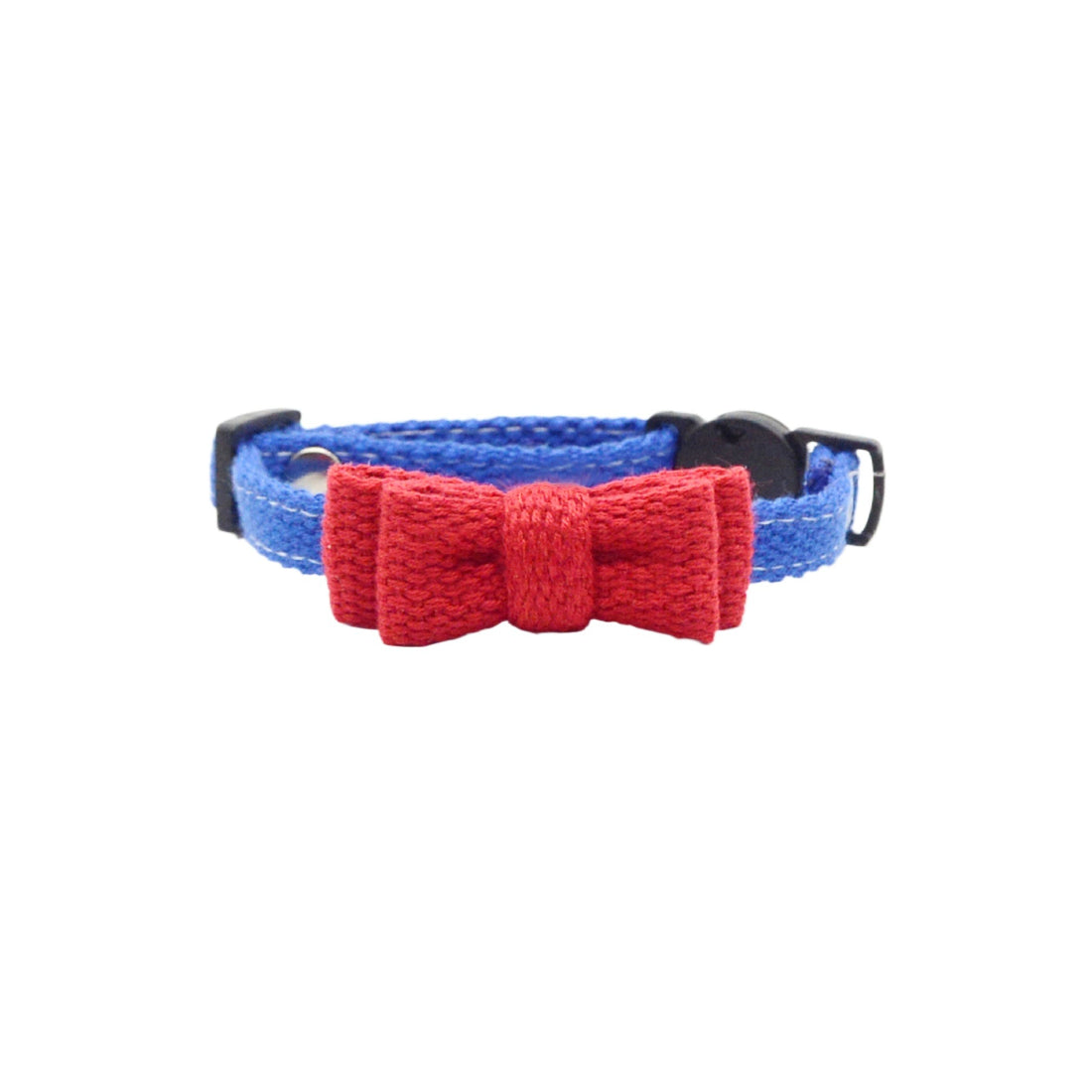 Mokka cat collar with textured bow displayed flat on white background