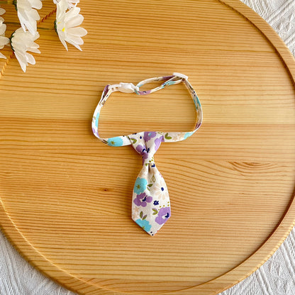 Mokka - Floral Tie Detail Gentry Style Cat Collar