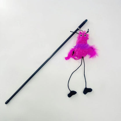 Moo - Feathered Bird Cat Wand – Interactive Teaser Toy for Active Play