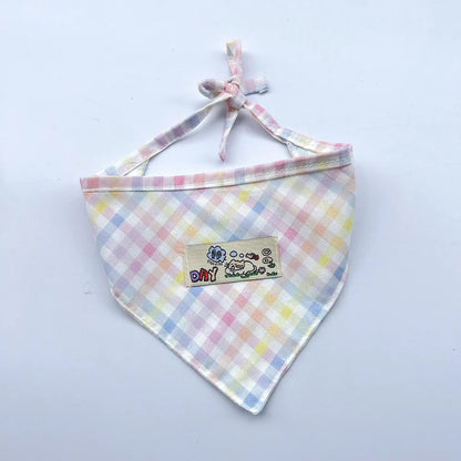 Mokka - Pastel Plaid Panel Cat Neckwear