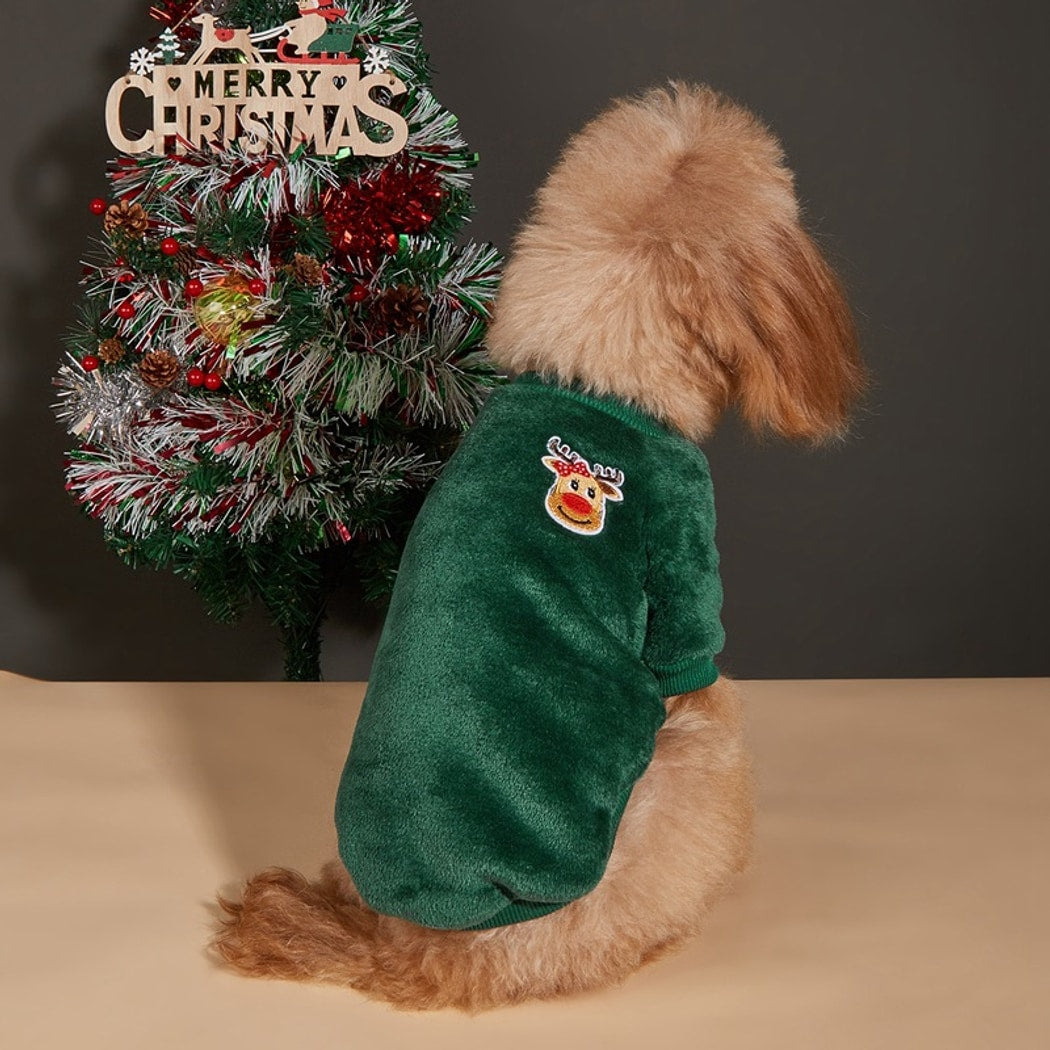 Christmoo - Christmas Motif Two-Leg Pet Outfit T-Shirt