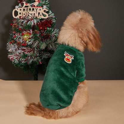 Christmoo - Christmas Motif Two-Leg Pet Outfit T-Shirt