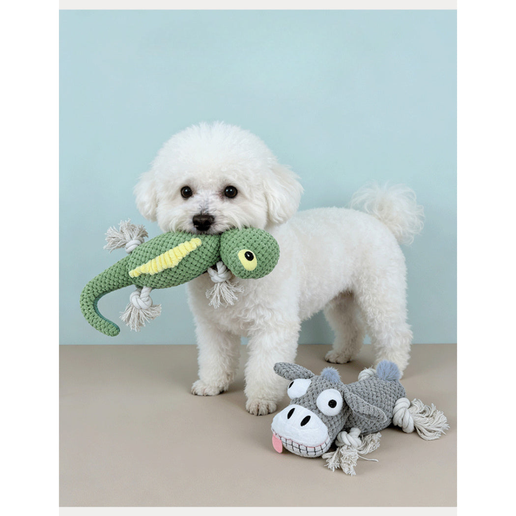 Petkin - Elongated Animal Character Plush Dog Toy