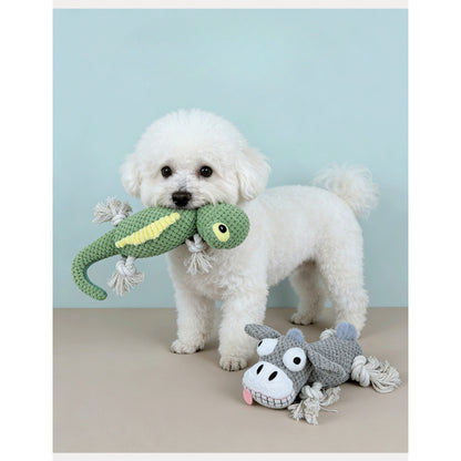 Petkin - Elongated Animal Character Plush Dog Toy