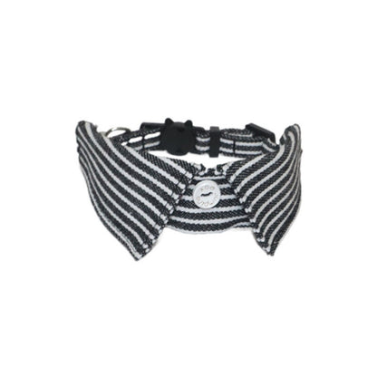 Mokka – Stripe & Solid Shirt Breakaway Cat Collar