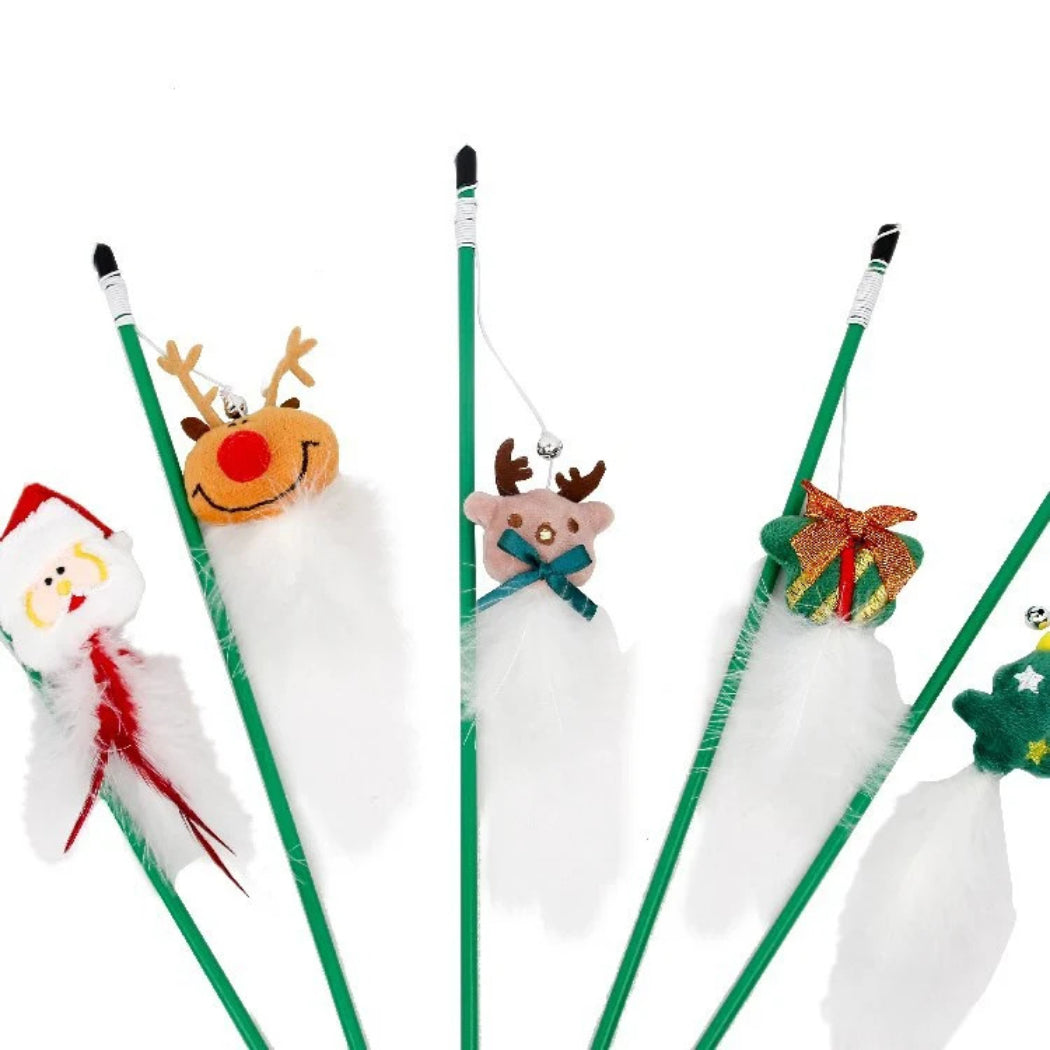 Moo - Christmas Feather Cat Teaser Wand
