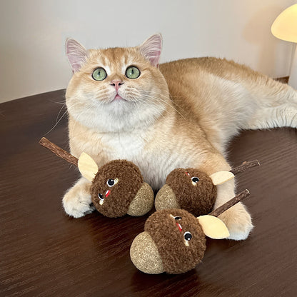 Moo - Acorn Chew & Chase Toy – Silvervine Cat Teether