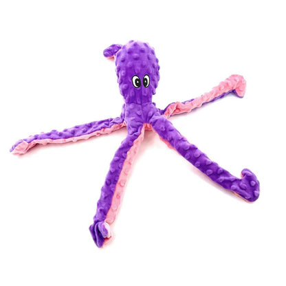 Petkin - Plush Octopus Dog Toy | Crinkle & Squeaky Pet Toy | Soft Interactive Tug Toy