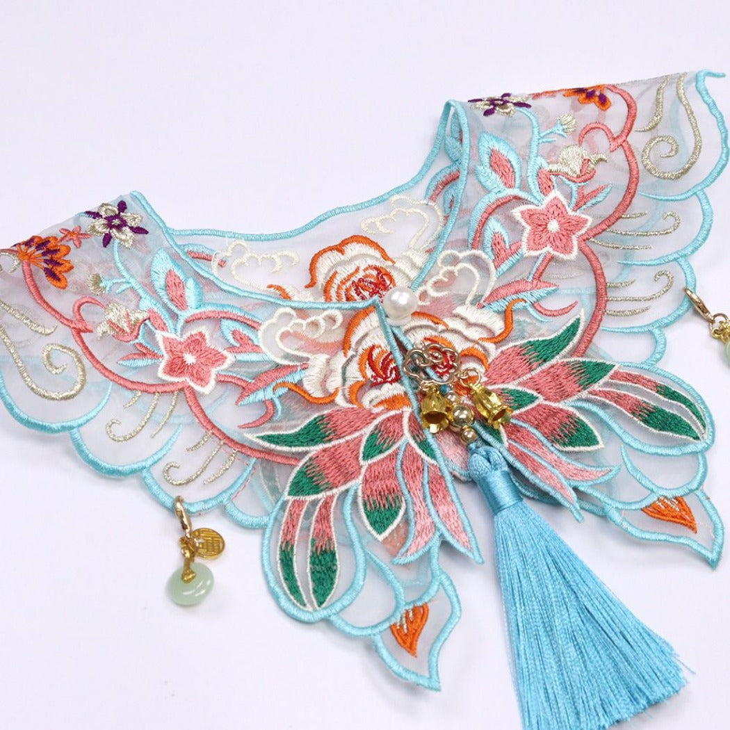 Mokka – Embroidered Royal Cat Collar Lotus Style