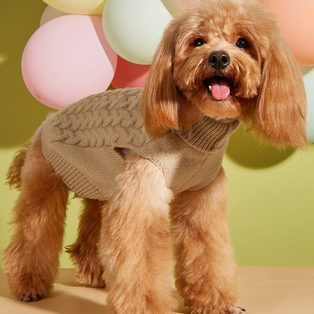 Ozzie - Cable Knit Pullover Dog Sweater Vest