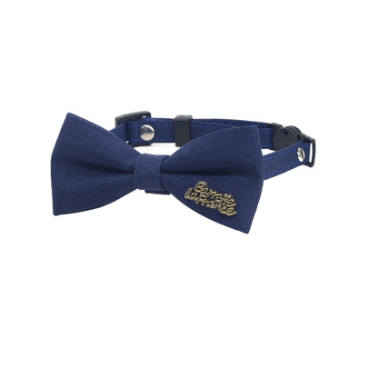 Side view of Mokka Classic Bow Breakaway Collar highlighting breakaway clasp