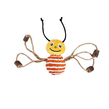 Moo - Striped Bee Shape Plush Cat Toy