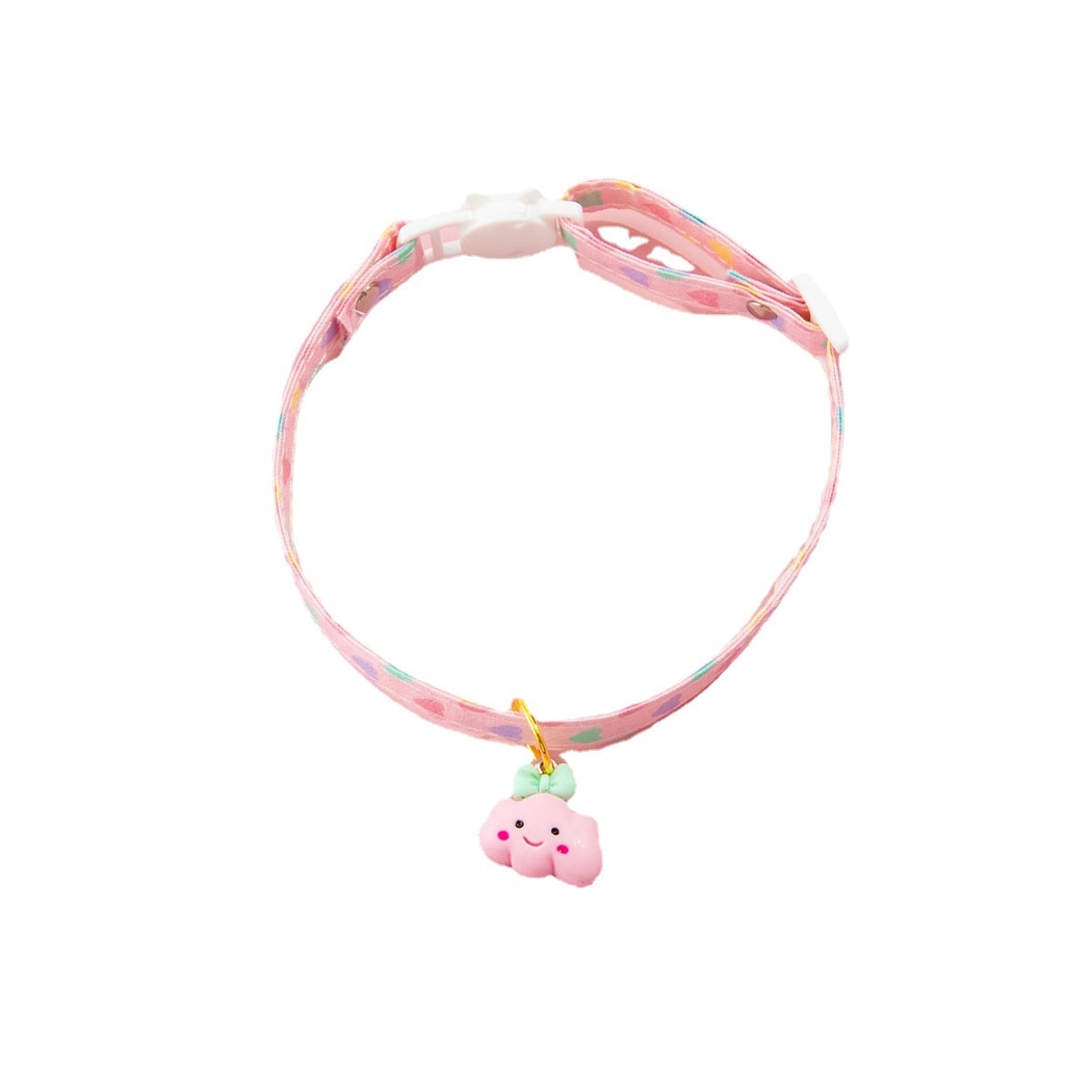 Mokka - Adjustable Heart Print Princess Style Cat Collar